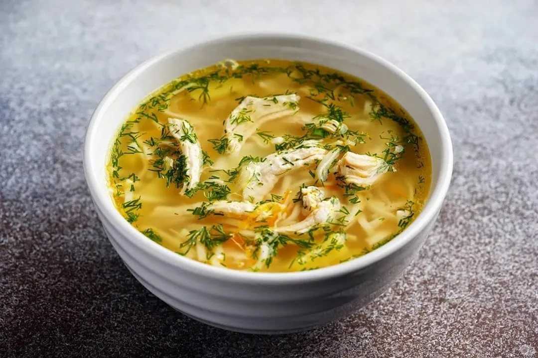 Куриный суп с клецками без зажарки