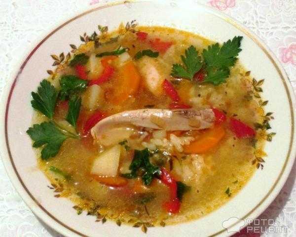 Рисовый суп с курицей и болгарским перцем рецепт с фото - 1000.menu