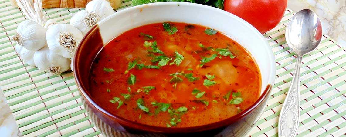 Как приготовить суп харчо с копчеными ребрышками