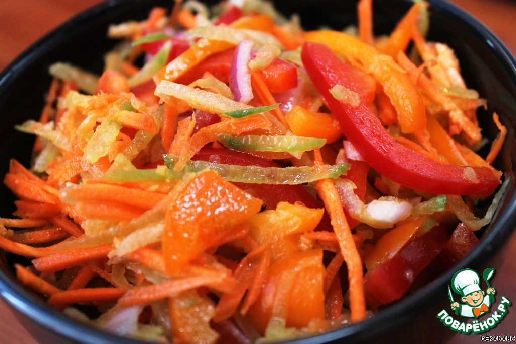 Салат из болгарского перца и моркови