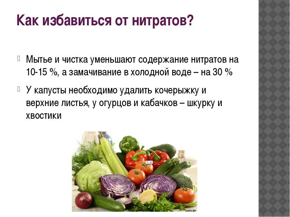 Нитраты в овощной продукции проект