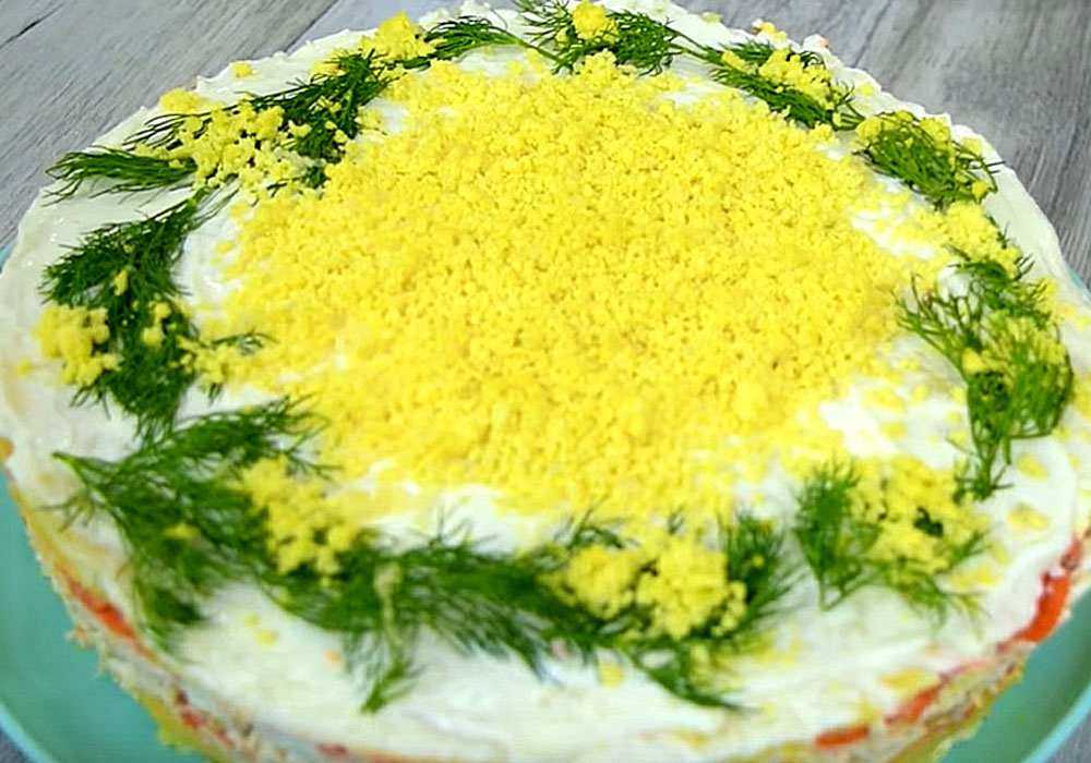 Салат мимоза с рыбными консервами классический рецепт пошаговый с фото с сыром