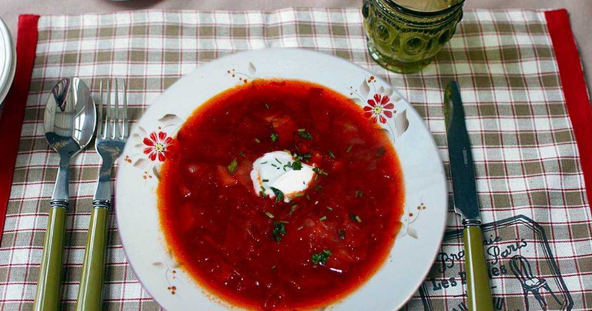 Борщ на копченой грудинке рецепт с фото