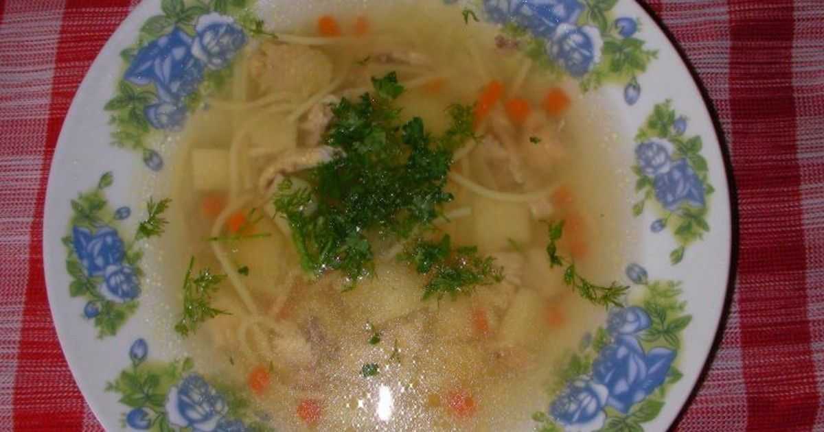 Куриный суп с вермишелью и картошкой