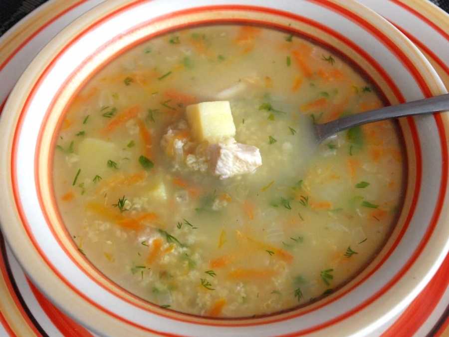 Пшенный суп с курицей рецепт с фото