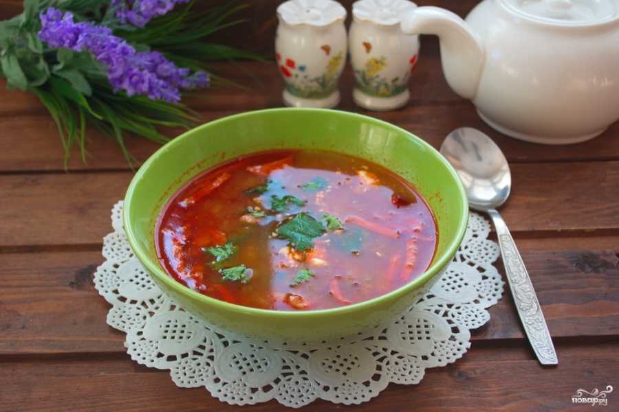 Сборная солянка с колбасой и копченой курицей рецепт с фото пошагово