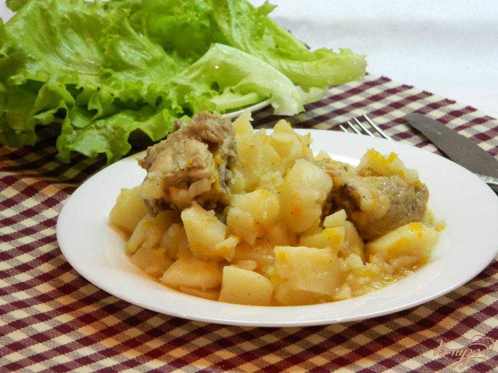 Картофель с мясом куры