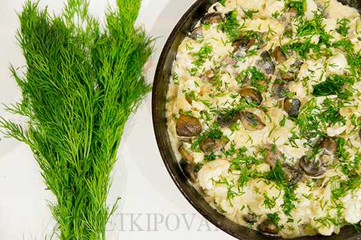 Цветная капуста с грибами. пошаговый рецепт с фото