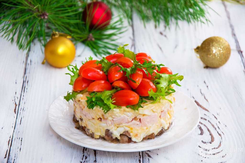 20 интересных салатов с жареными шампиньонами
