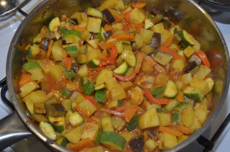 Рагу из овощей рецепт на сковороде