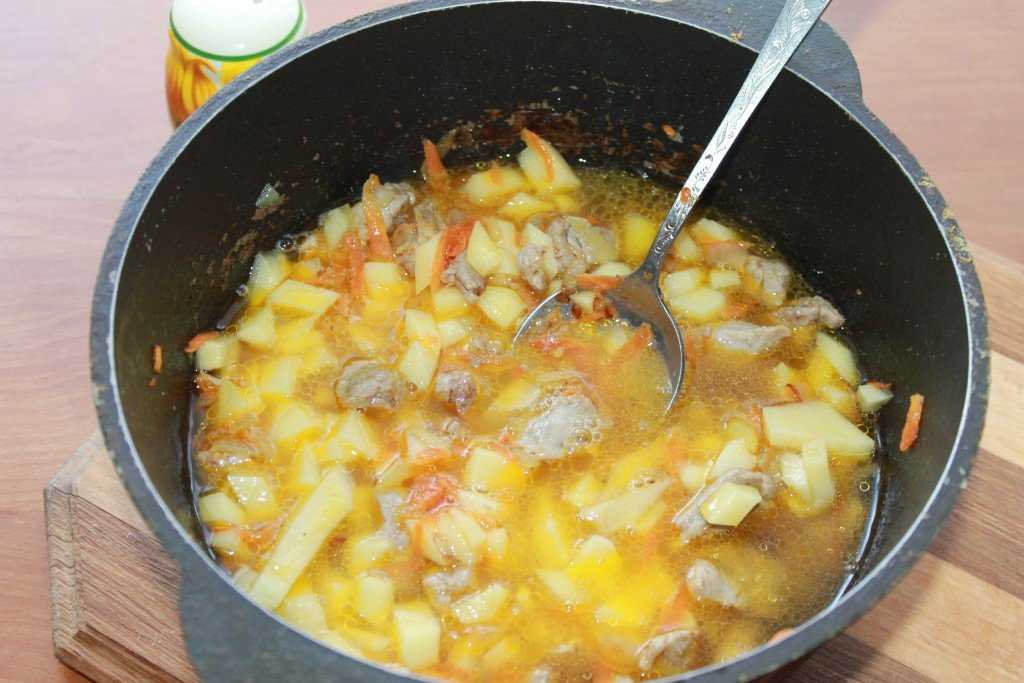 Пошаговый рецепт супа из свинины с картошкой