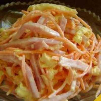 Салат с ветчиной - 10 вкусных рецептов с пошаговыми фото