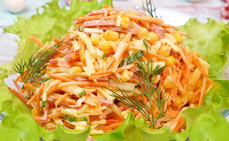 20 легких и очень вкусных cалатов с вареной колбасой