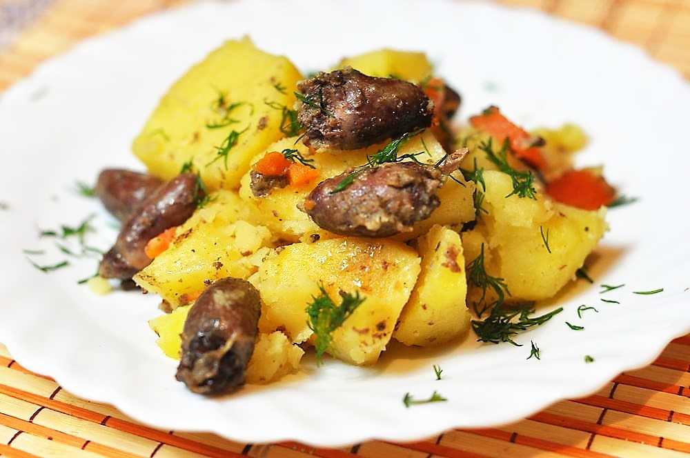 Тушеная картошка с фаршем