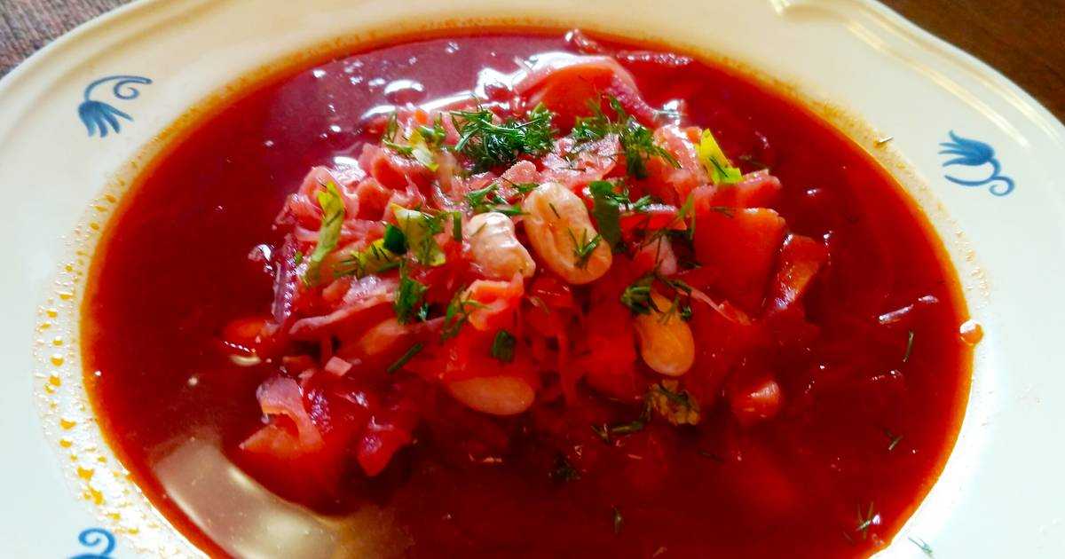 Как приготовить вкусный борщ со свеклой и капустой, чтобы он был красным