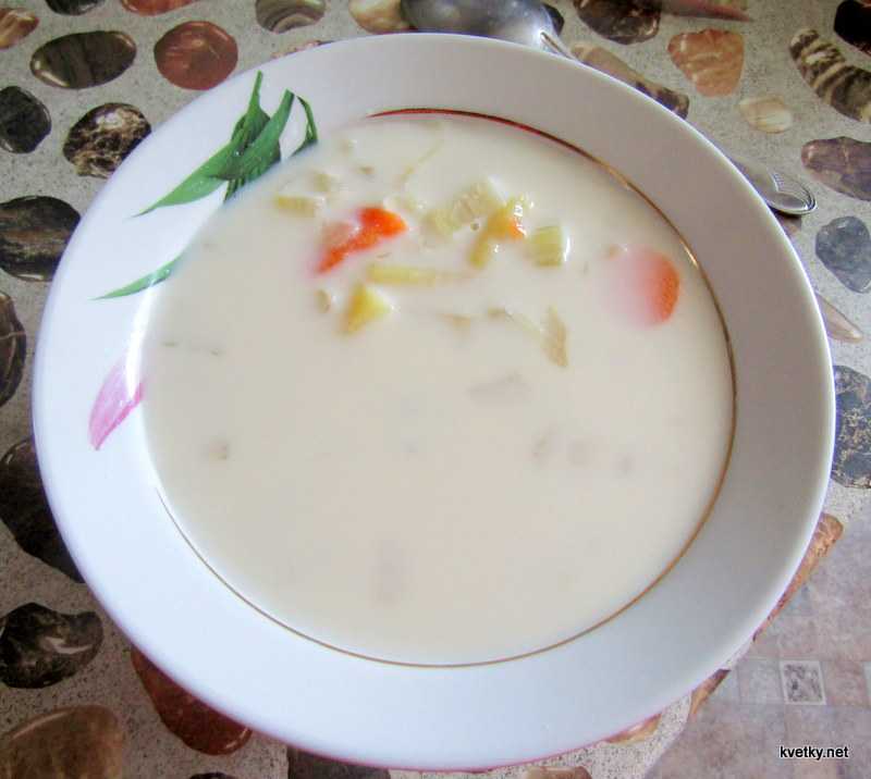 Молочный суп с белками