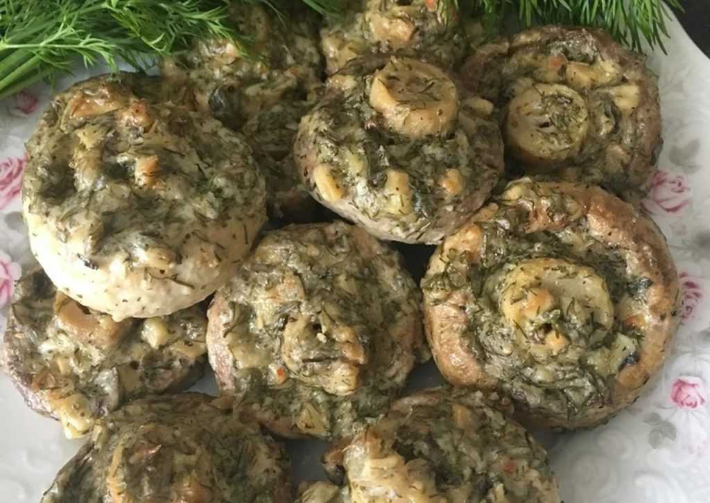 Шампиньоны на гриле