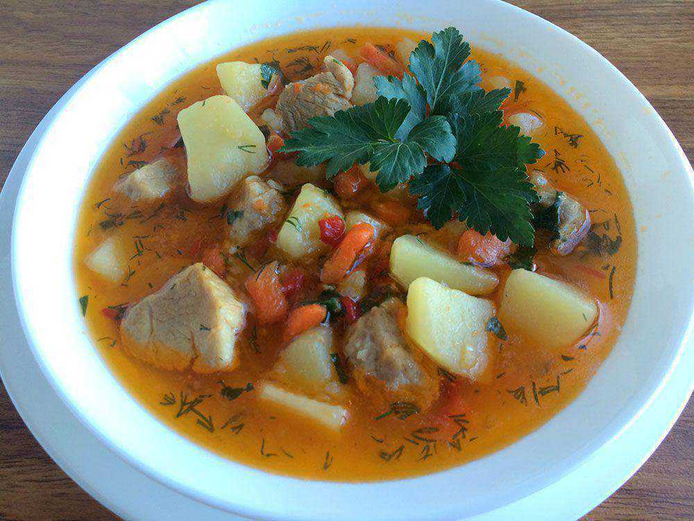 Мясной картофельный суп