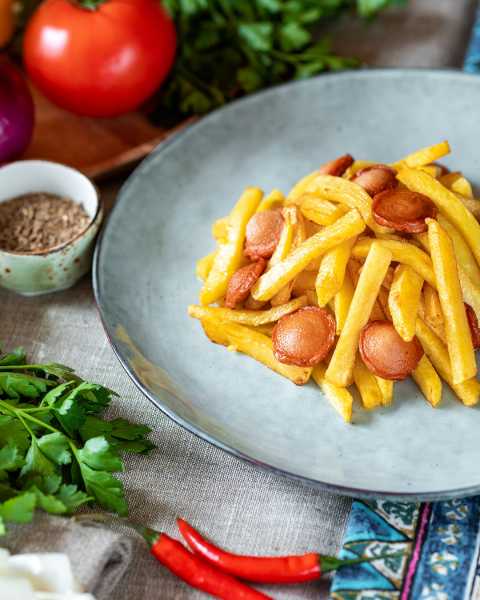 Картофель с сосисками в духовке – пошаговый рецепт с фото на повар.ру