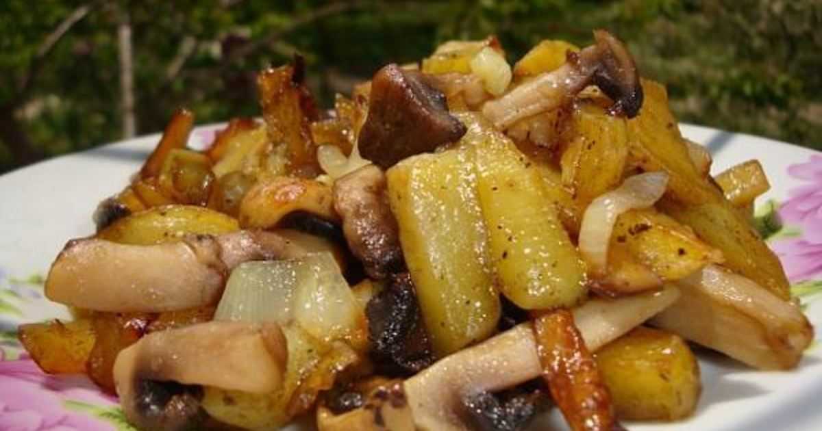 Как приготовить жареные шампиньоны с картошкой на сковороде. рецепты с фото