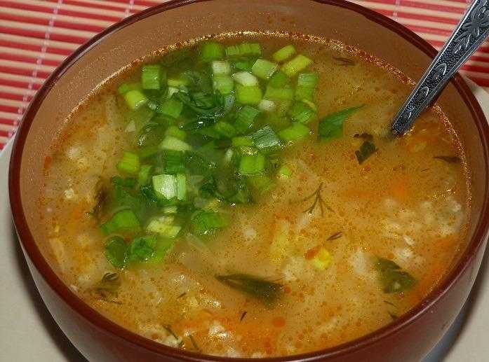 Вкусный суп с полезной пшеничной крупой и потрошками