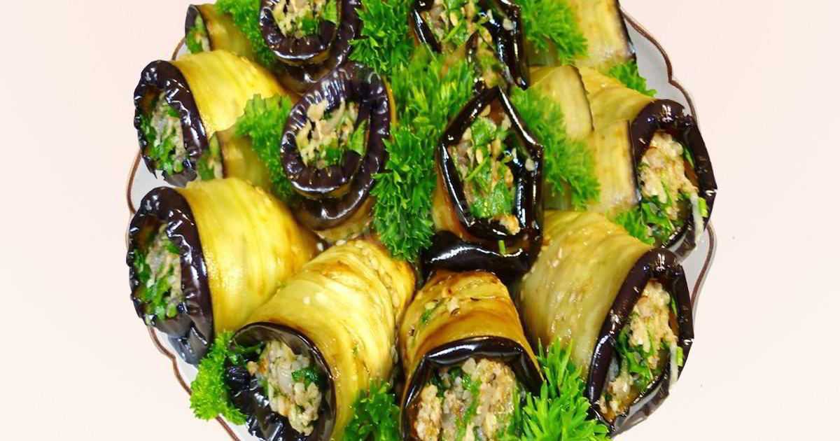 Рулетики из баклажанов с разными начинками: рецепты с фото - домашний ресторан