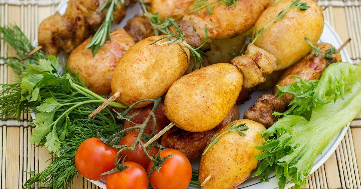 Жареная картошка с грудинкой