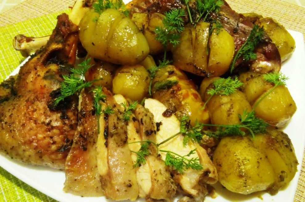Как приготовить в духовке филе индейки с картошкой в духовке рецепт с фото