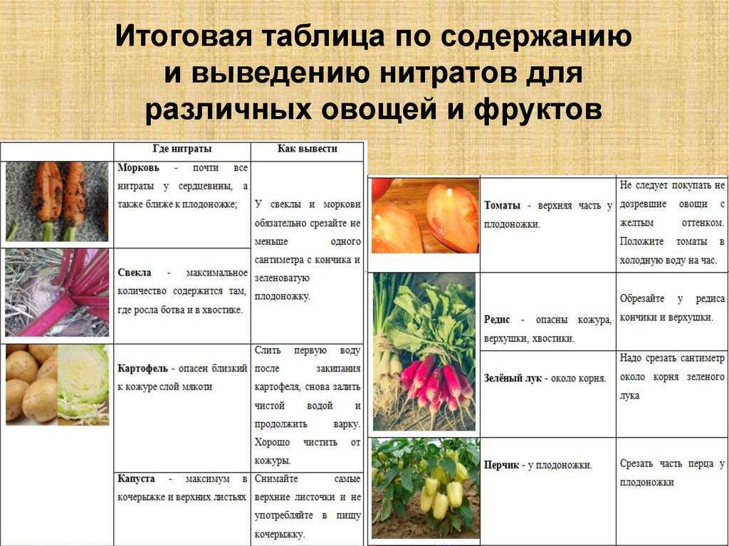 Определение нитратов в продуктах питания проект