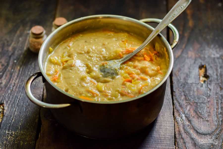 Суп гороховый рецепт классический с мясом в кастрюле пошаговый рецепт фото
