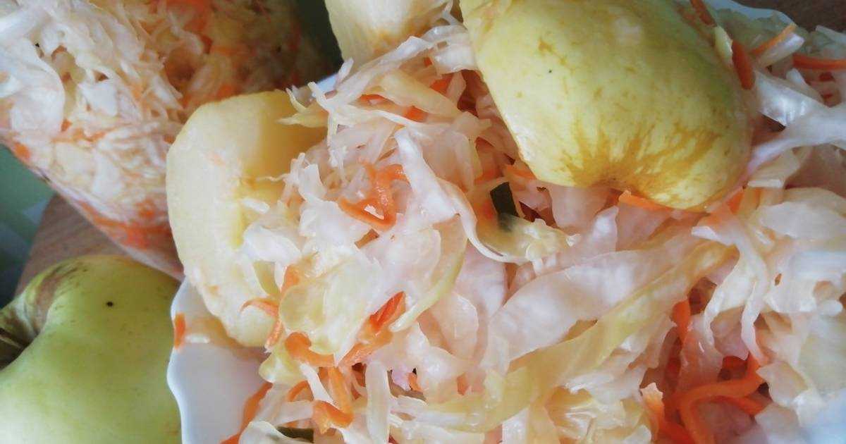 Квашеная капуста с яблоками — пошаговые рецепты с фото