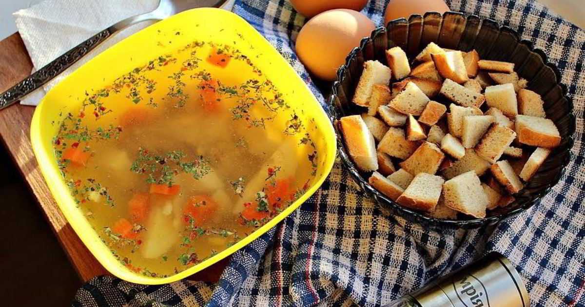 Суп с сухариками: рецепты и идеи