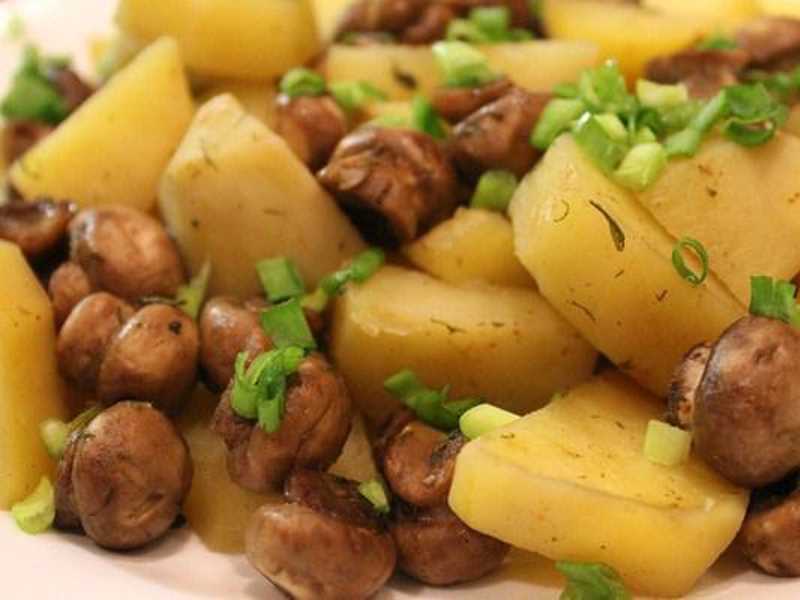Картошка с грибами в сметане - вкусный рецепт с пошаговым фото