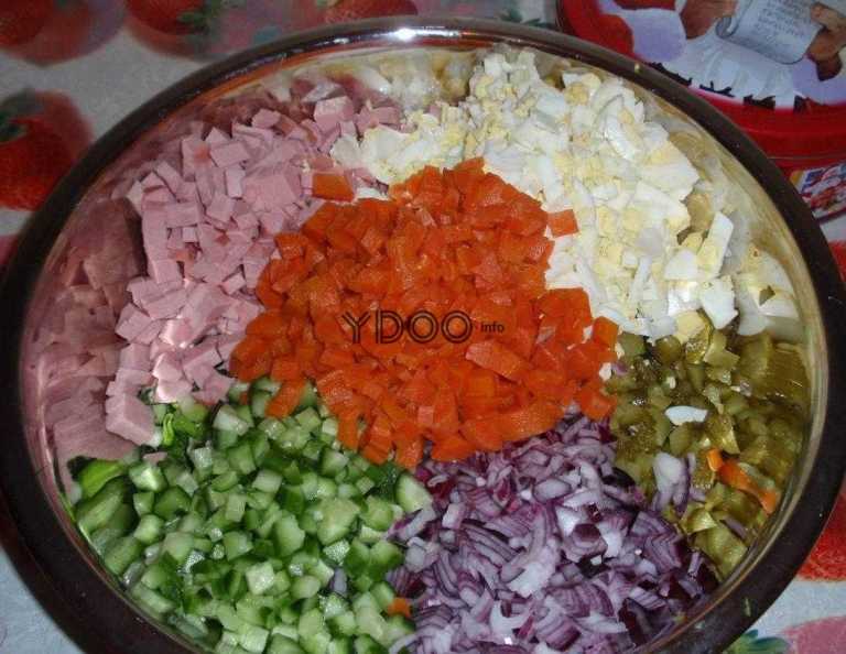 Салат оливье со свежими огурцами: рецепт с фото пошагово
