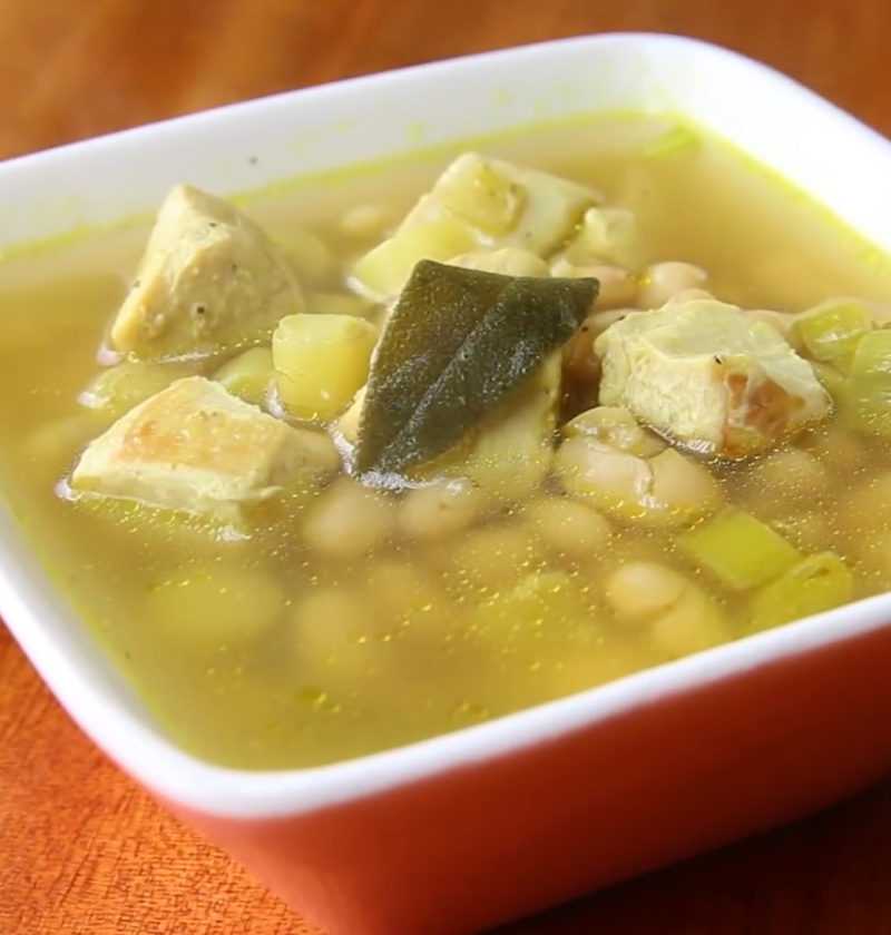 Суп фасолевый с курицей