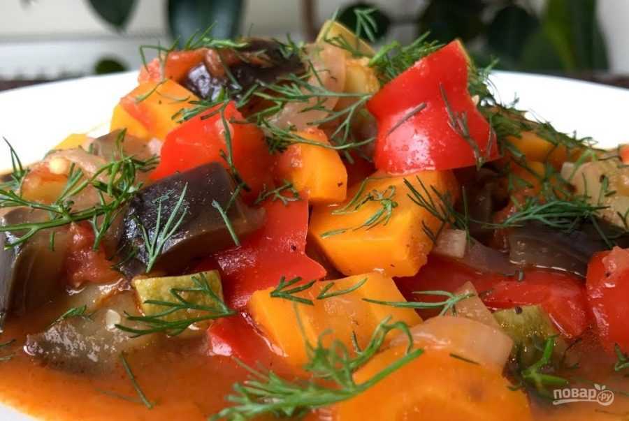 Рагу из кабачков и баклажанов в мультиварке рецепт с фото пошагово - 1000.menu