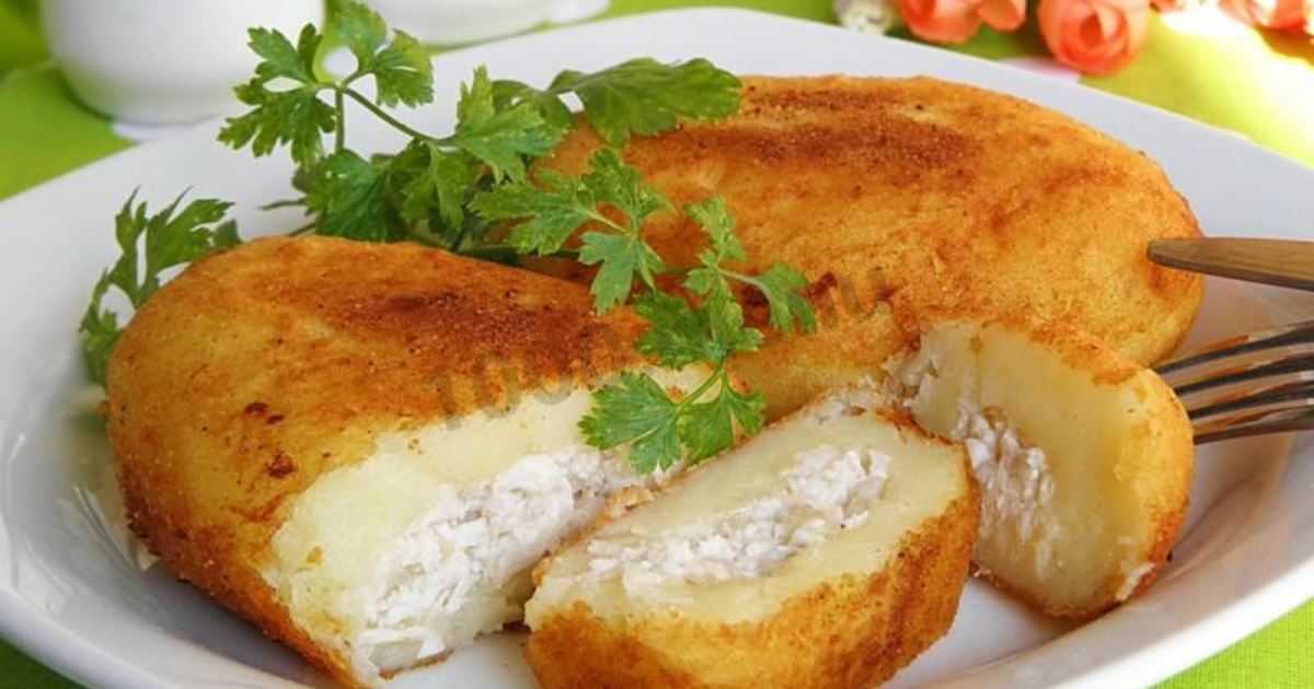 Зразы картофельные с фаршем — рецепты приготовления в духовке и на сковороде