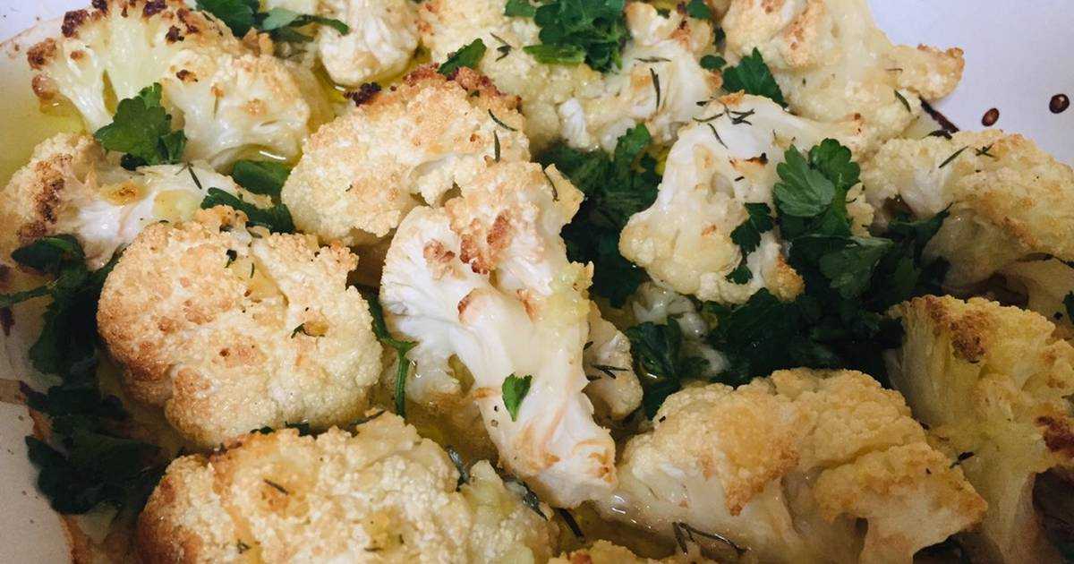 Цветная капуста с сыром, яйцом и чесноком | меню недели