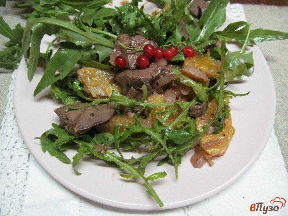 Салат с печенкой морковью и луком