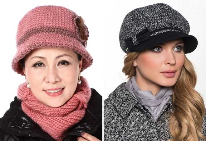 Модные шапки для женщин после 50 лет
