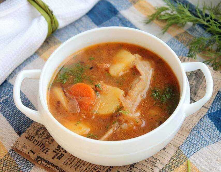 Суп из свиных ребрышек с капустой рецепт с фото