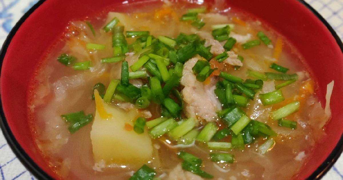 Рецепт суп щи с квашеной капустой с тушенкой. калорийность, химический состав и пищевая ценность.