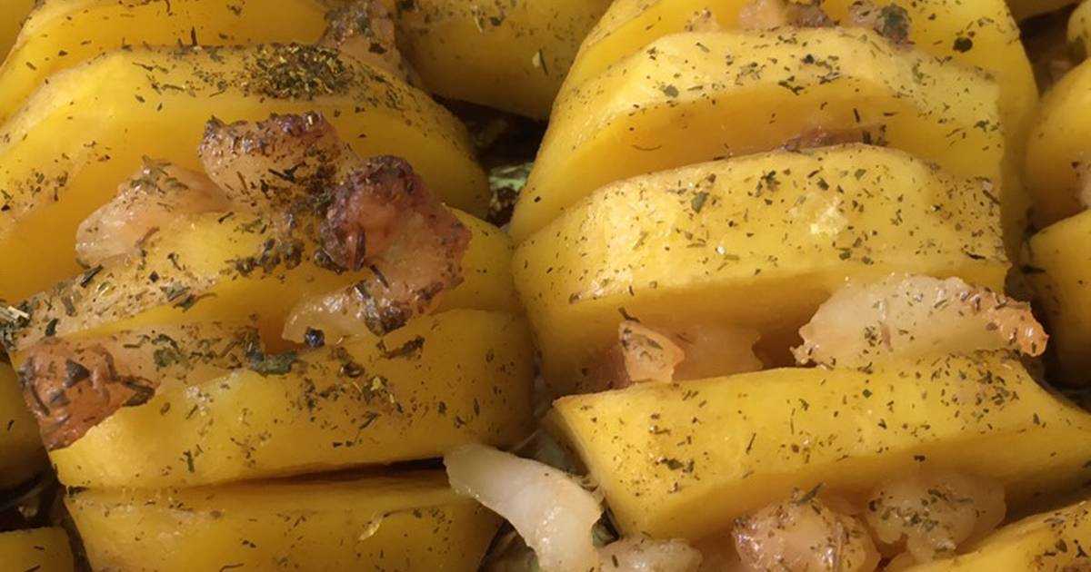 Картофель с салом в фольге