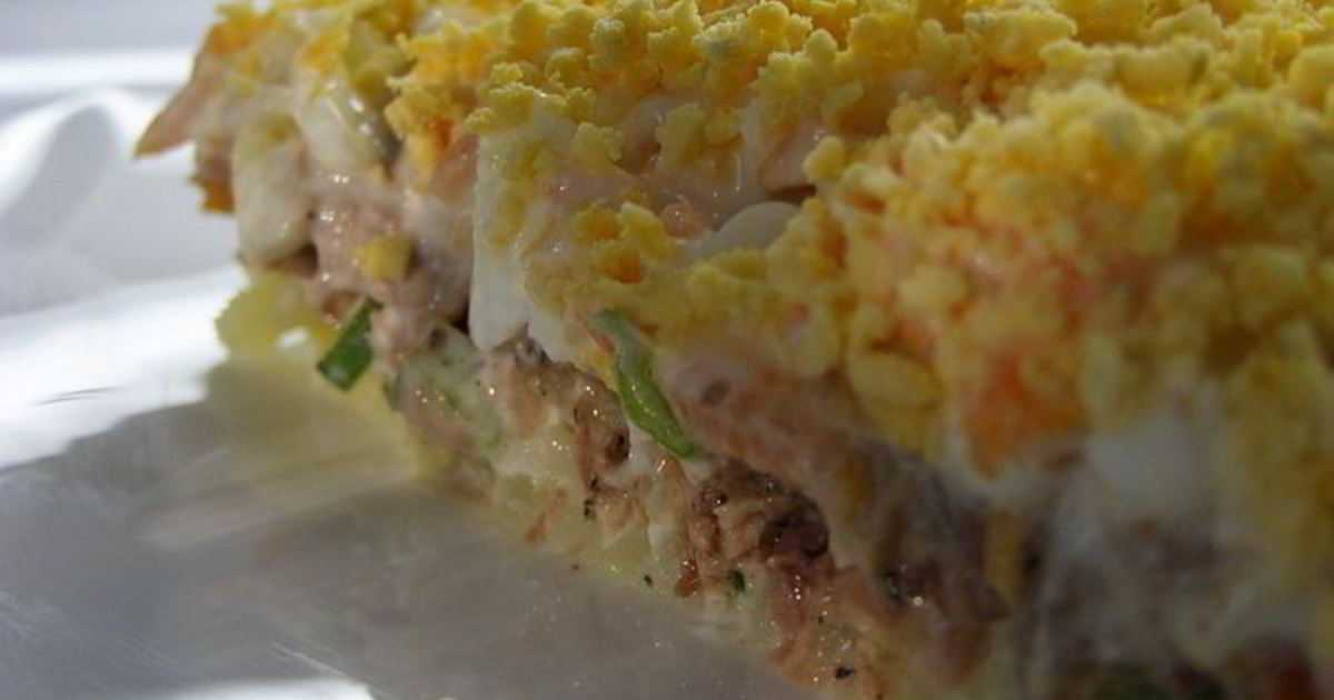 Рецепт салата из сайры консервированной с фото пошагово