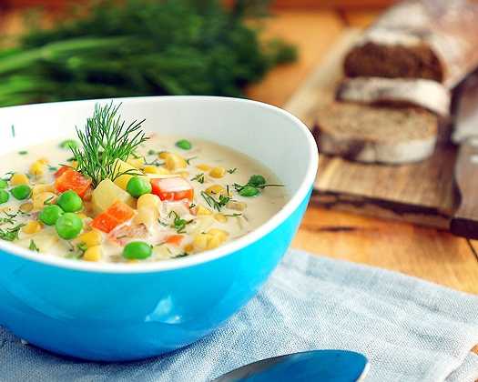 Куриный суп с кукурузой консервированной